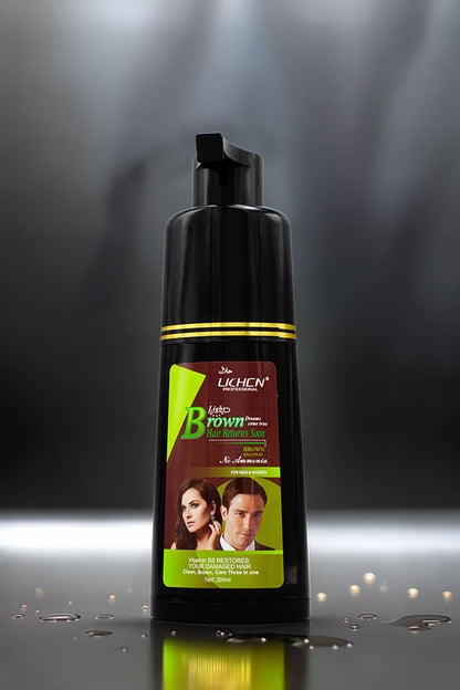 Lichen Professional Light Brown Hair Color Shampoo 200ml