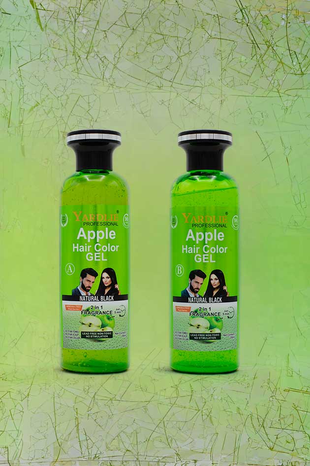 Yardlie Professional Apple Hair Color Gel Dark Brown 2 in 1 Fragrance Ammonia Free | 500ml