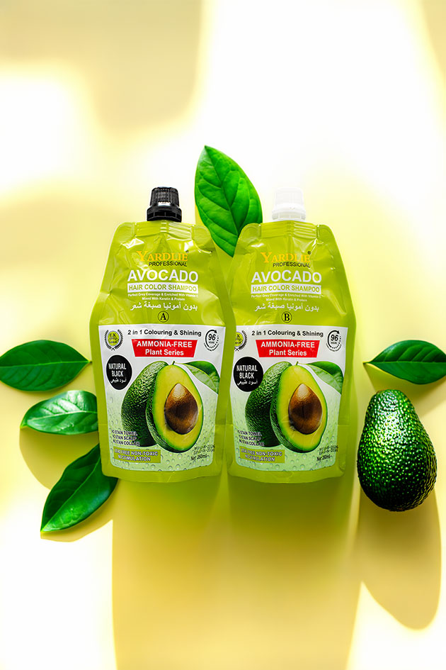 Yardlie Professional Avocado Hair Color Shampoo Natural Black 250ml x 2