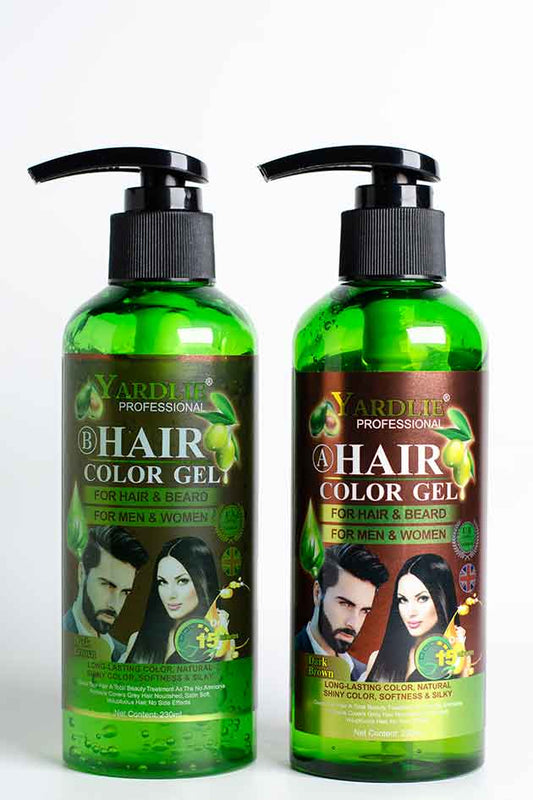 Yardlie Professional Hair Color Gel Dark Brown For Hair and Beard Stock Clearance