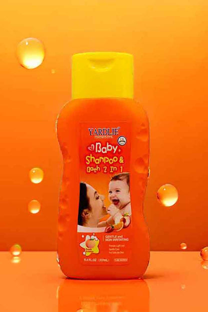 Yardlie Baby Shampoo and Bath 2 in 1 Peach Essence 337ml