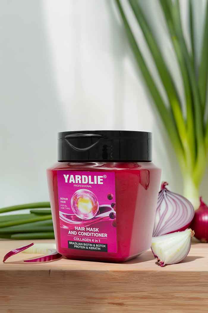 Yardlie Professional Onion Hair Mask and Conditioner Collagen 4 in 1 with Brazilian Biotin Botox Protein and Keratin | 500g
