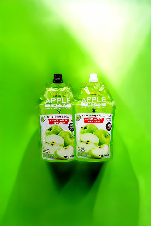 Yardlie Apple Hair Color Cream Dark Brown 500ml Online in Pakistan (500ml X 2)