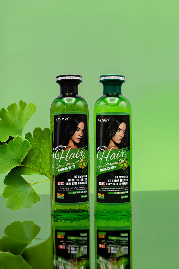 Lichen Professional Hair Color Shampoo Gel Natural Black 1.0 Argan Oil 500ml x2 in Pakistan