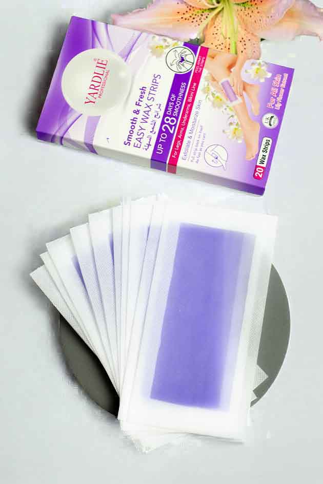 Yardlie Smooth and Fresh Easy Wax Strips for women with Lily Flower Extract 20 wax strips for hair removal in Pakistan, Yardley smooth wax strips on a white background