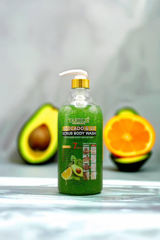 Yardlie Avocado and Vitamin C Scrub Body Wash 1000ml Online in Pakistan