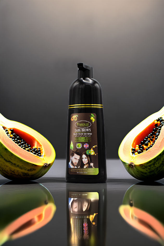 Yardlie Dark Brown Hair Color Shampoo for Hair and Beard 400ml