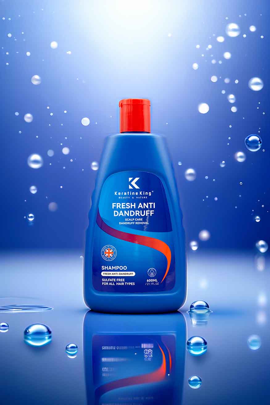 Keratine King Fresh Anti Dandruff Shampoo Sulfate Free 600ml