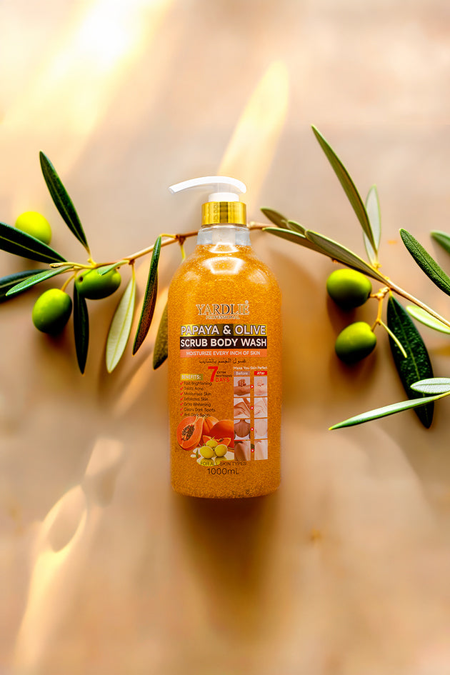 Yardlie Papaya and Olive Scrub Body Wash 1000ml Online in Pakistan