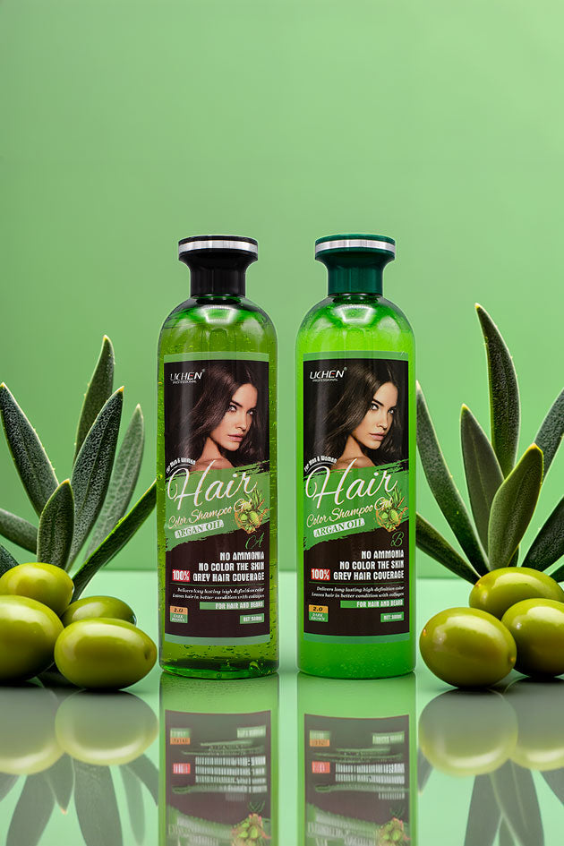 Lichen Professional Hair Color Shampoo Gel Dark Brown 2.0 Argan Oil 500ml x2 in Pakistan