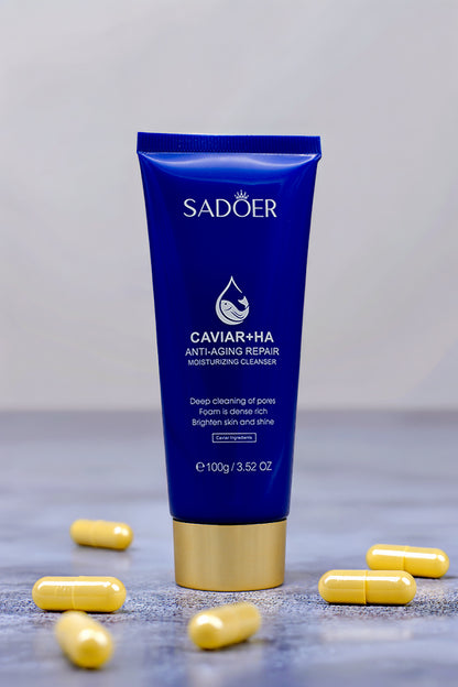 SADOER Caviar Hyaluronic Acid Cleanser 100g Anti Aging Face Wash