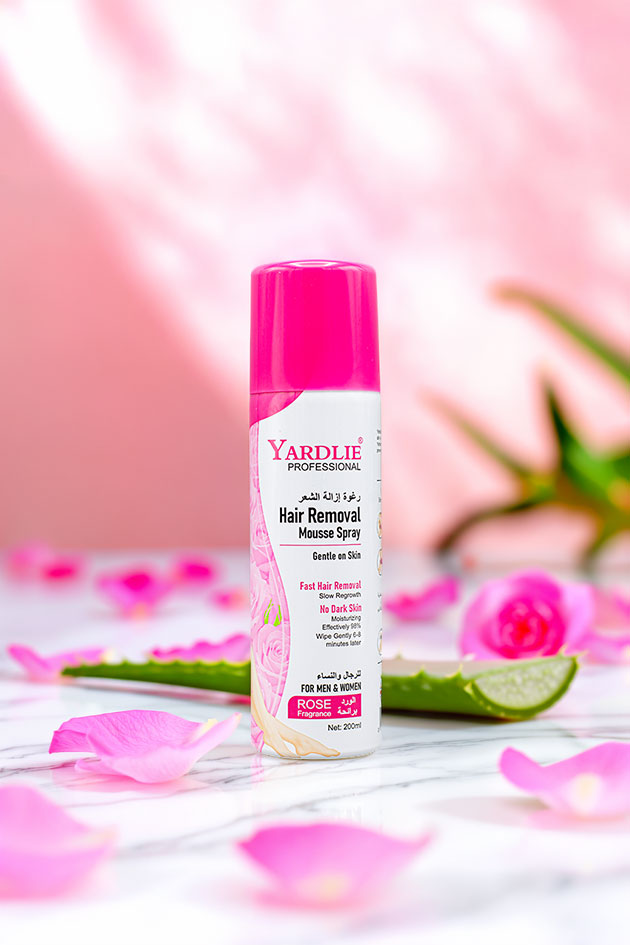 Yardlie Professional Hair Removal Mousse Spray Rose Fragrance 200ml