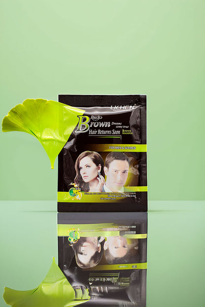 Lichen Professional Dark Brown Hair Color Shampoo 20ml Sachet Pakistan