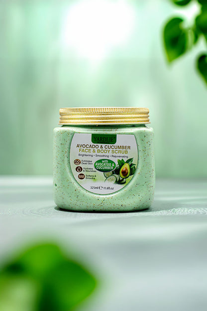 Yardlie Professional Avocado and Cucumber Face and Body Scrub 325ml