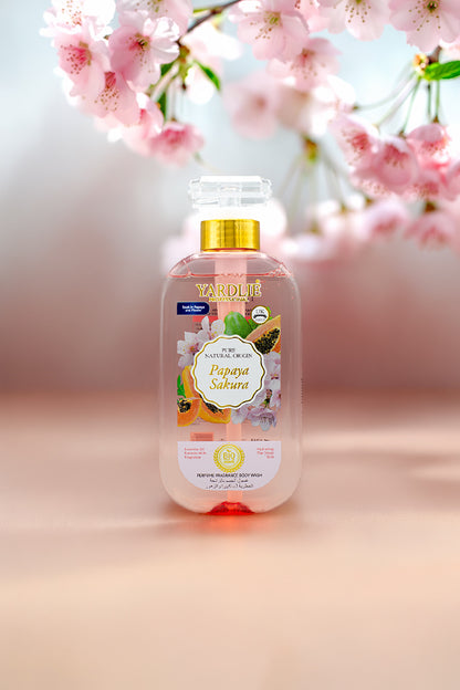 Yardlie Papaya Sakura Perfume Fragrance Body Wash 500ml Online in Pakistan