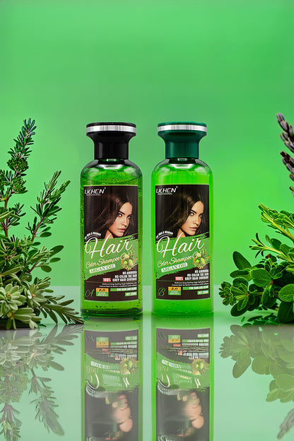 Lichen Argan Oil Dark Brown Hair Color Shampoo Gel 250ml x2 Pakistan