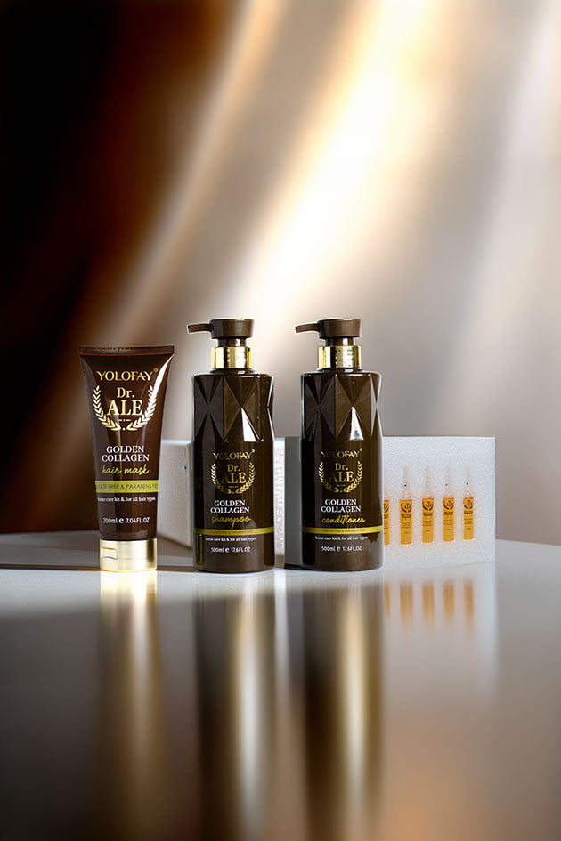 YOLOFAY Dr. ALE Golden Collagen Hair Care Kit with Argan Oil Ampoules Online in Pakistan
