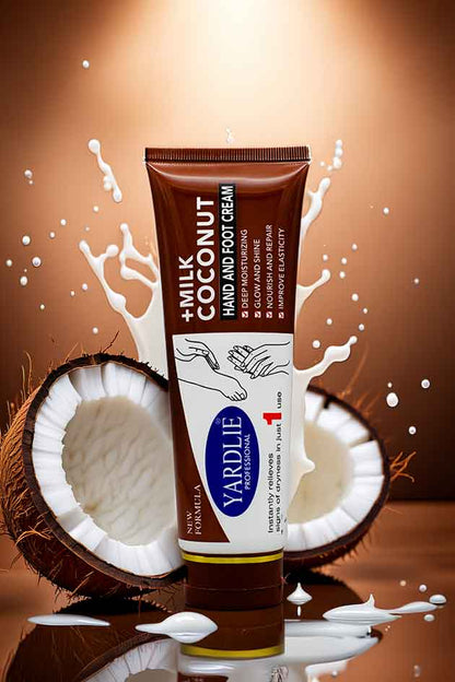 Yardlie Milk Coconut Hand and Foot Cream Deep Moisturizing 100g