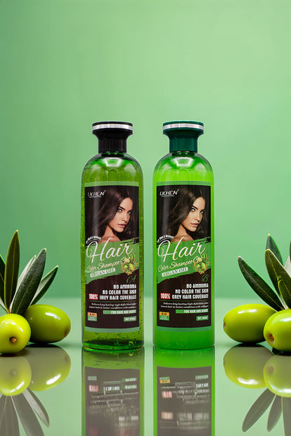 Lichen Professional Hair Color Shampoo Gel Dark Brown 2.0 Argan Oil 500ml x2 in Pakistan