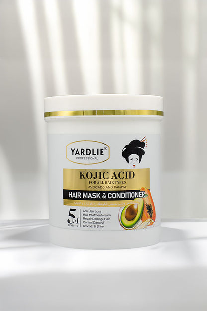 Yardlie Kojic Acid Hair Mask and Conditioner Avocado Papaya 1000ml Pakistan