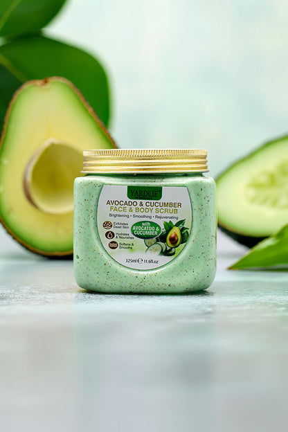 Yardlie Professional Avocado and Cucumber Face and Body Scrub 325ml