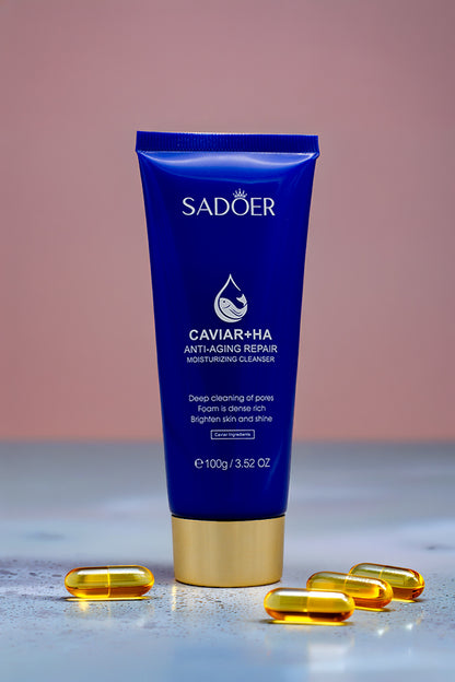 SADOER Caviar Hyaluronic Acid Cleanser 100g Anti Aging Face Wash