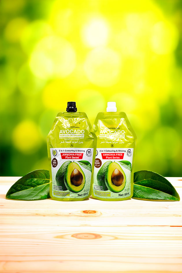 Yardlie Professional Avocado Hair Color Shampoo Dark Brown 500ml x 2