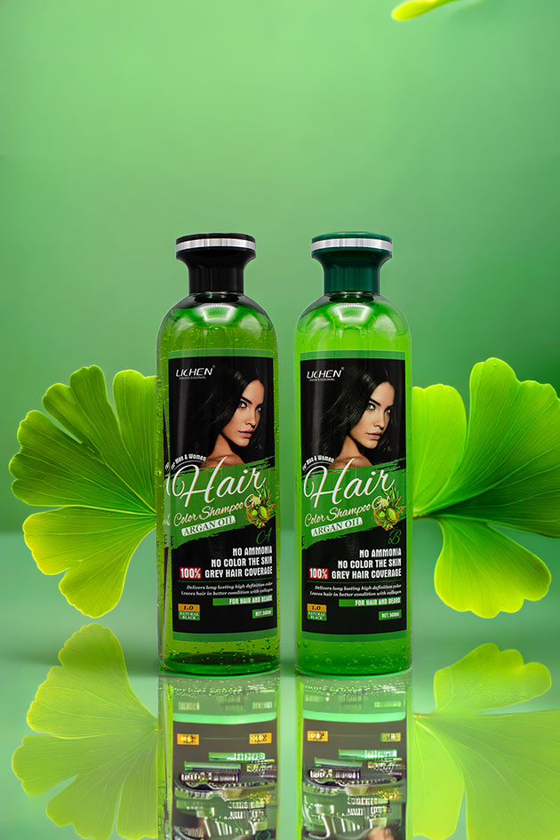 Lichen Professional Hair Color Shampoo Gel Natural Black 1.0 Argan Oil 500ml x2 in Pakistan