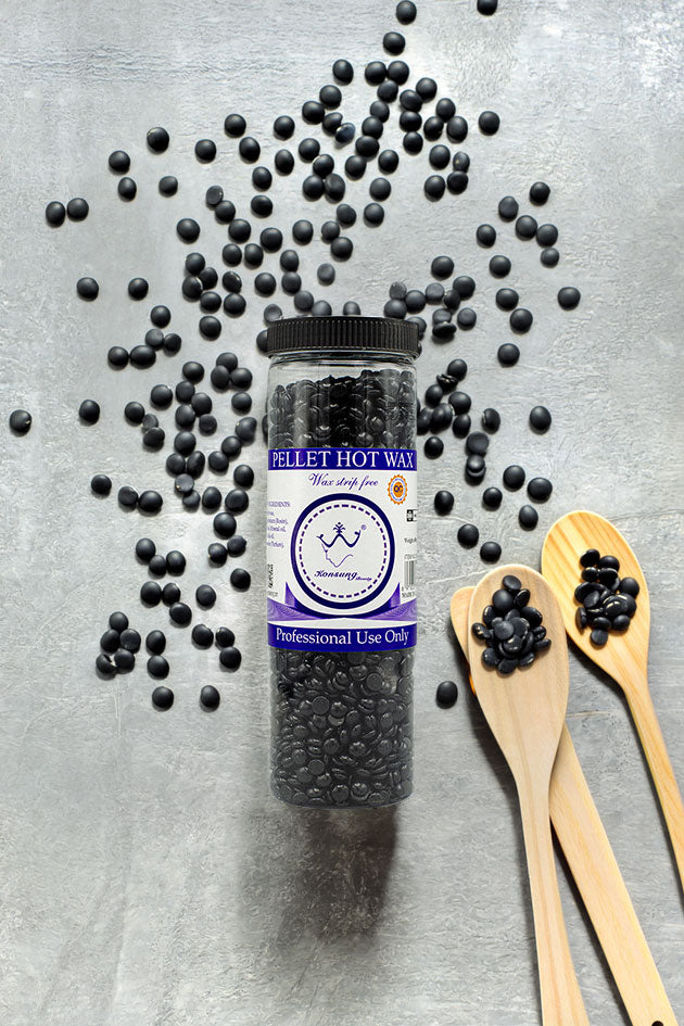 Konsung Beauty Pellet Hot Wax Beans for Hair Removal Black 400g