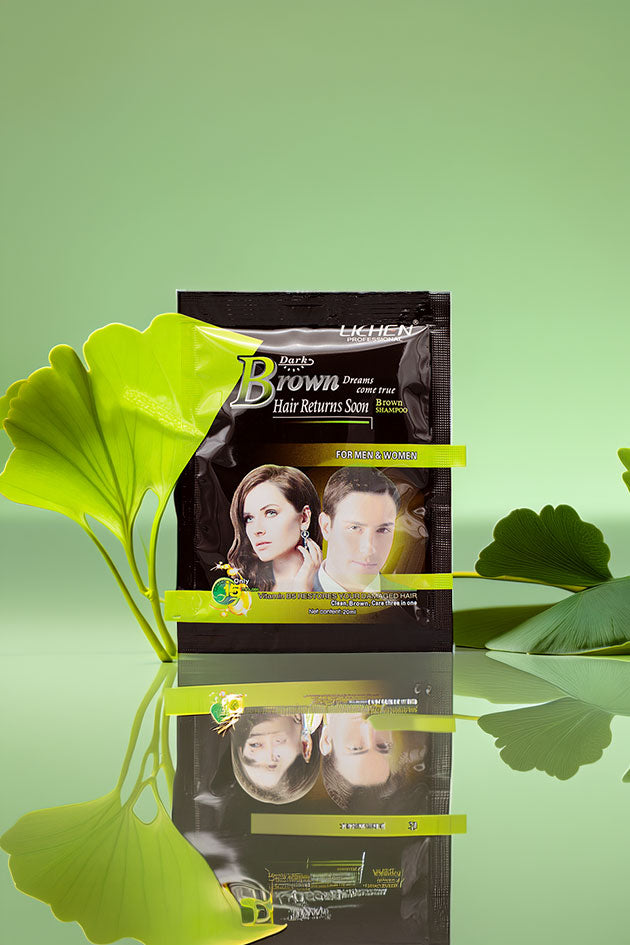 Lichen Professional Dark Brown Hair Color Shampoo 20ml Sachet Pakistan