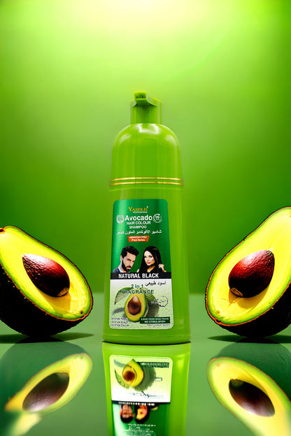 Yardlie Avocado Hair Colour Shampoo Natural Black 400ml
