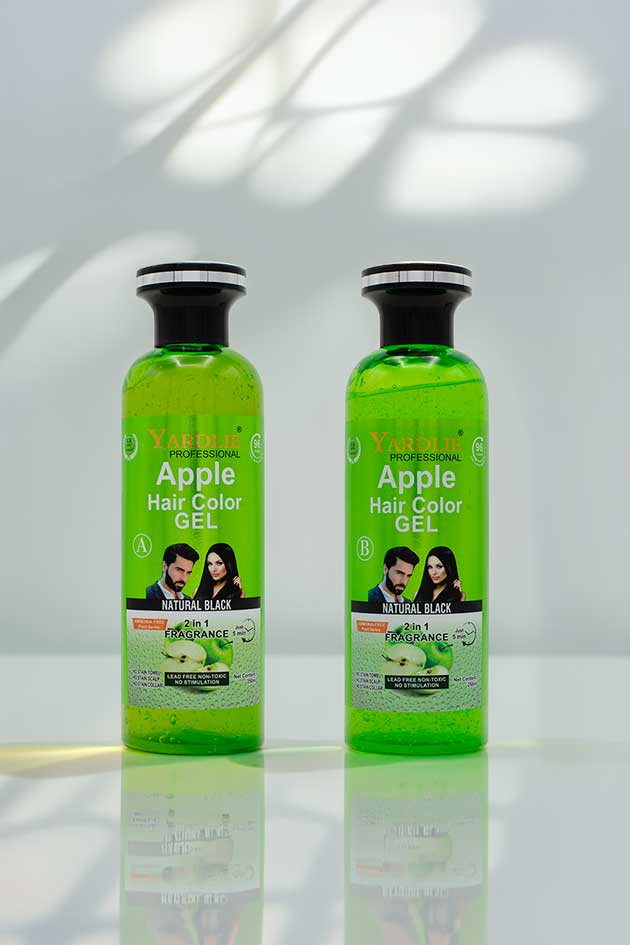 Yardlie Professional Apple Hair Color Gel Dark Brown 2 in 1 Fragrance Ammonia Free | 500ml