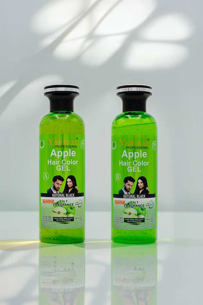 Yardlie Professional Apple Hair Color Gel Dark Brown 2 in 1 Fragrance Ammonia Free | 500ml