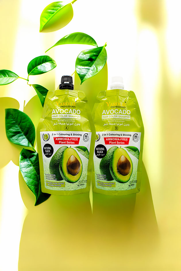 Yardlie Professional Avocado Hair Color Shampoo Natural Black 250ml x 2