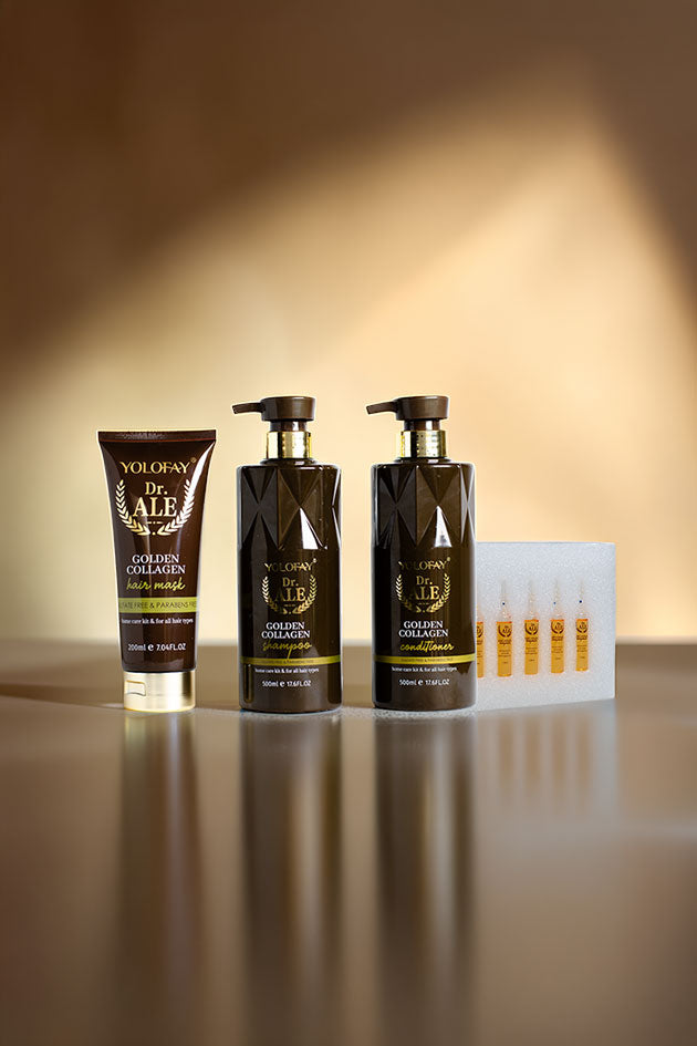 YOLOFAY Dr. ALE Golden Collagen Hair Care Kit with Argan Oil Ampoules Online in Pakistan