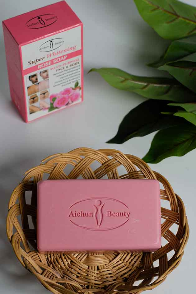 Aichun Beauty Rose Soap for Face & Body – Deep Moisturizing & Brightening Bar |300g