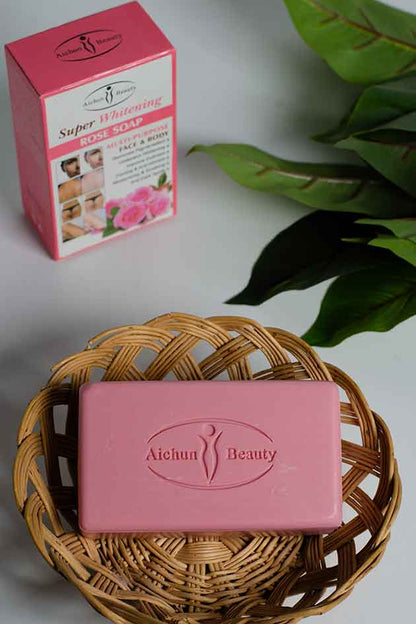 Aichun Beauty Rose Soap for Face & Body – Deep Moisturizing & Brightening Bar |300g