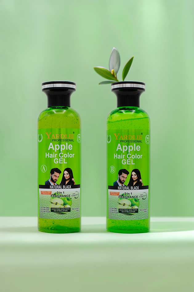 Yardlie Professional Apple Hair Color Gel Dark Brown 2 in 1 Fragrance Ammonia Free | 500ml