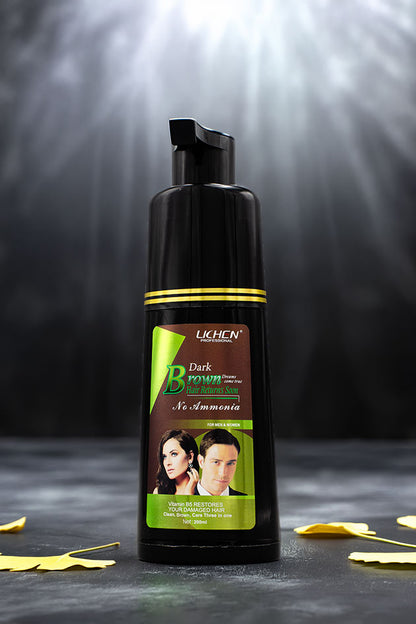 Lichen Professional Dark Brown Hair Color Shampoo 200ml for men and women