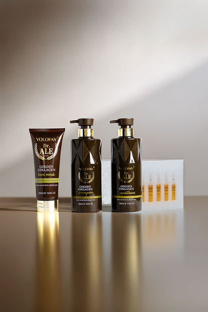 YOLOFAY Dr. ALE Golden Collagen Hair Care Kit with Argan Oil Ampoules Online in Pakistan