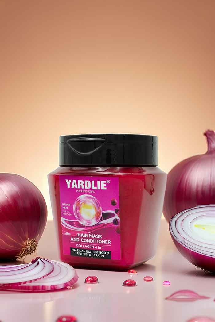 Yardlie Professional Onion Hair Mask and Conditioner Collagen 4 in 1 with Brazilian Biotin Botox Protein and Keratin | 500g