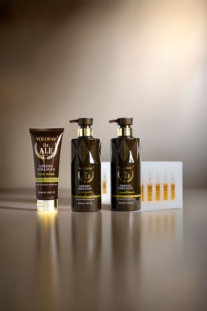 YOLOFAY Dr. ALE Golden Collagen Hair Care Kit with Argan Oil Ampoules Online in Pakistan