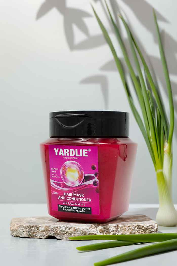 Yardlie Professional Onion Hair Mask and Conditioner Collagen 4 in 1 with Brazilian Biotin Botox Protein and Keratin | 500g