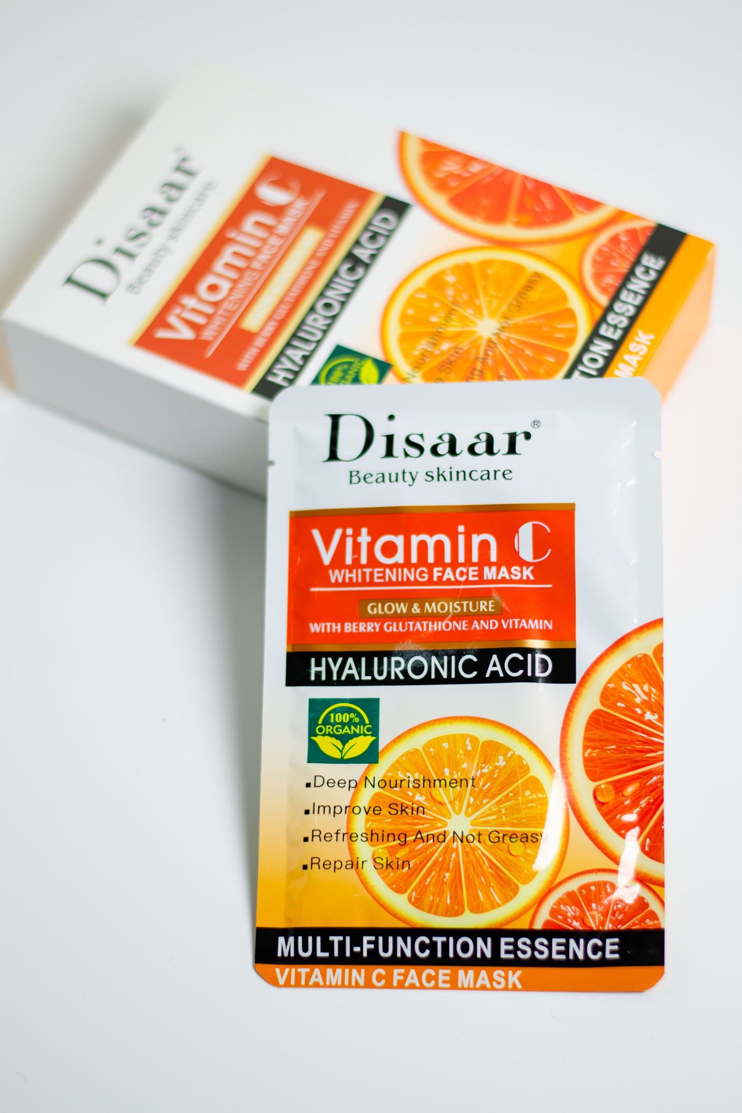 Vitamin C Whitening Face Mask | Hyaluronic Acid | Disaar |