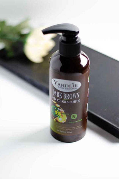 Hair Color Shampoo | Mixing Paste | Dark Brown | Yardlie | 460ml |
