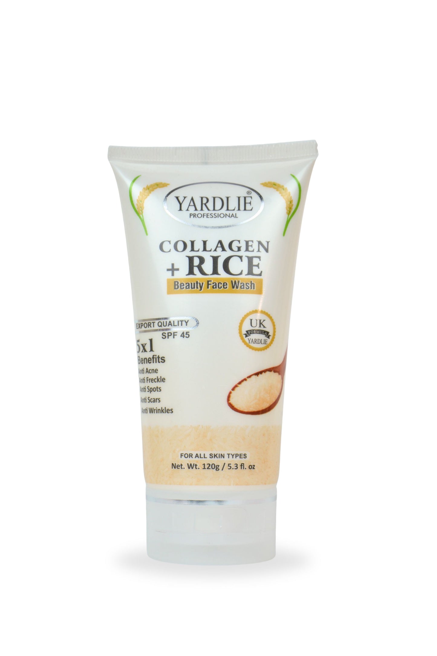 Yardlie Professional Collagen + Rice Beauty Face Wash 120ml.