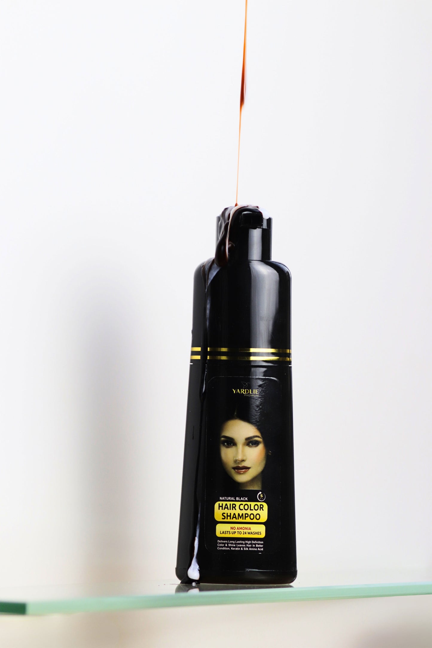 Yardlie Premium Natural Black Hair Color Shampoo UK Based Formula 200ml.