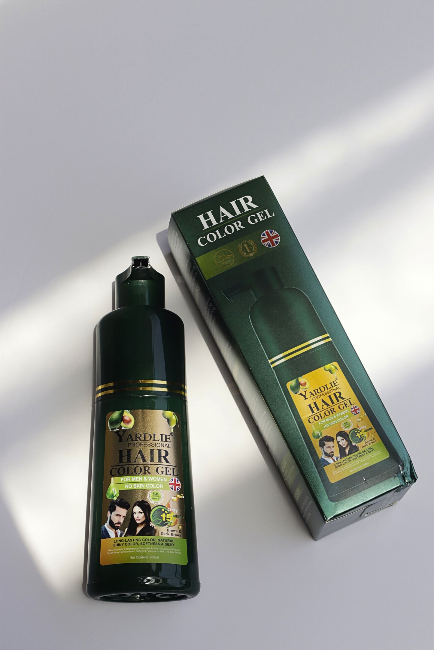 Yardlie Dark Brown Hair Color Gel 200ml.