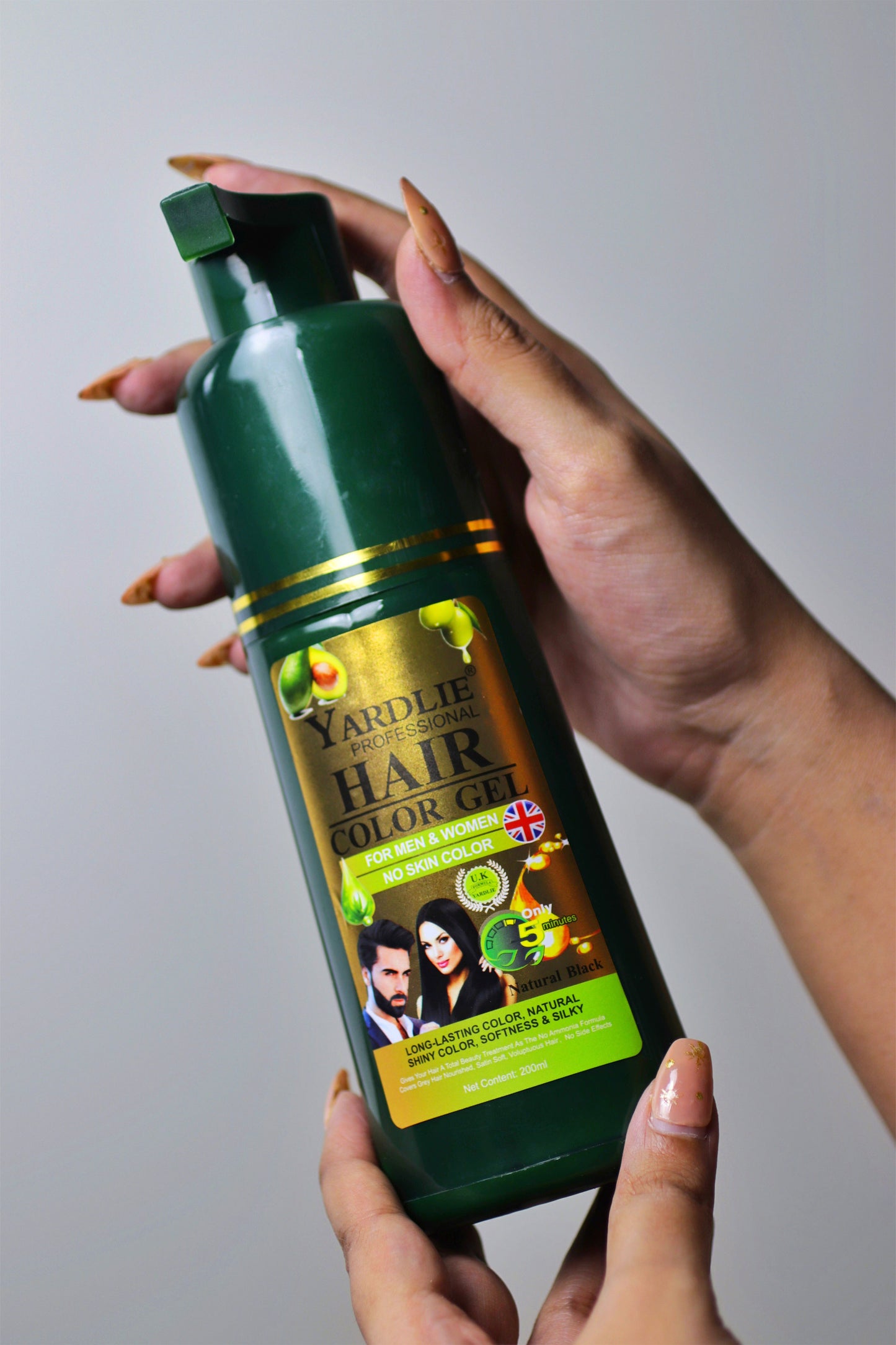 Yardlie Natural Black Hair Color Gel 200ml.