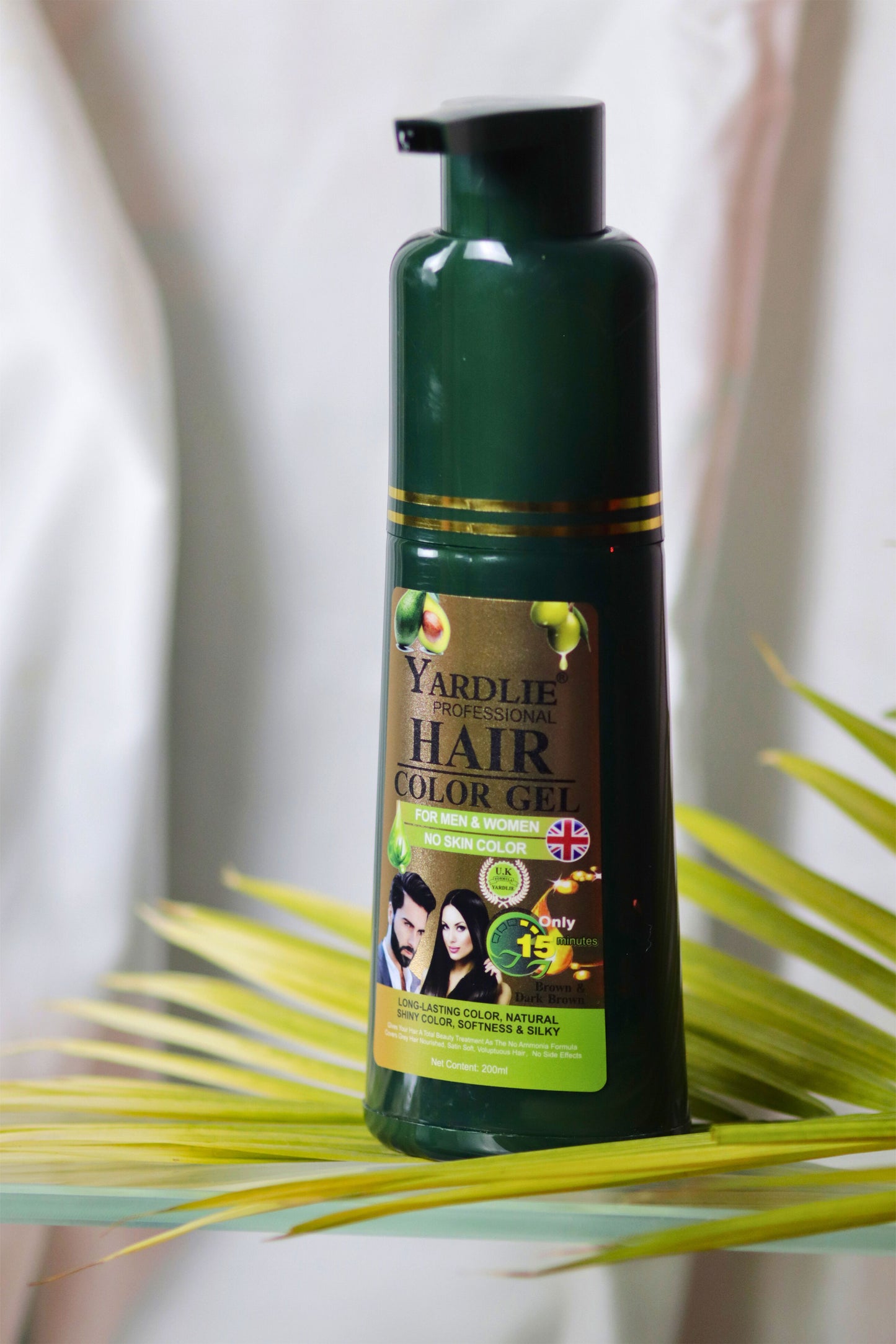 Yardlie Dark Brown Hair Color Gel 200ml.